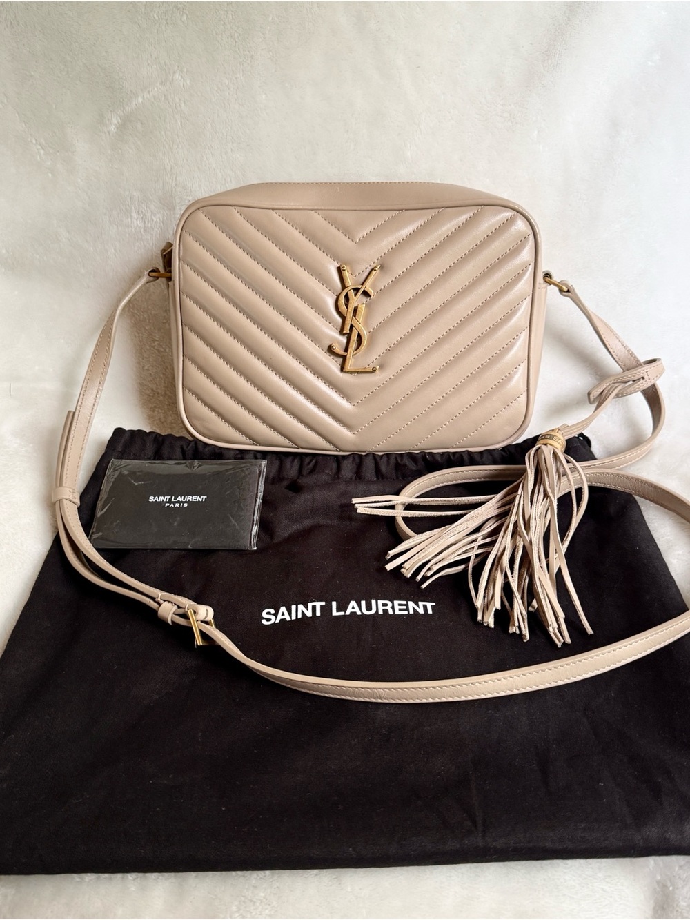 Saint Laurent Lou Camera Bag Beige